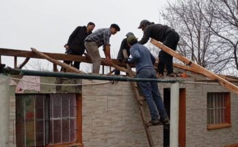 El Gobierno de Salto acompaña la reconstrucción de las familias afectadas por el temporal en Campo de Todos