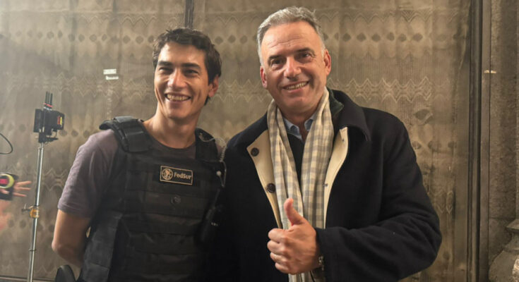 Orsi visitó rodaje de serie de Netflix que se filma en Uruguay: «Apostar a la industria audiovisual es también construir país»