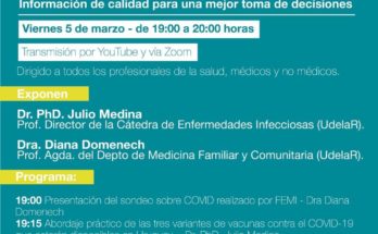 Sindicato Médico de Salto promueve jornada con FEMI sobre la vacunación contra el COVID