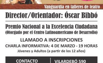 Comienzan las inscripciones para los Talleres de Teatro de “SINTAPUJOS”