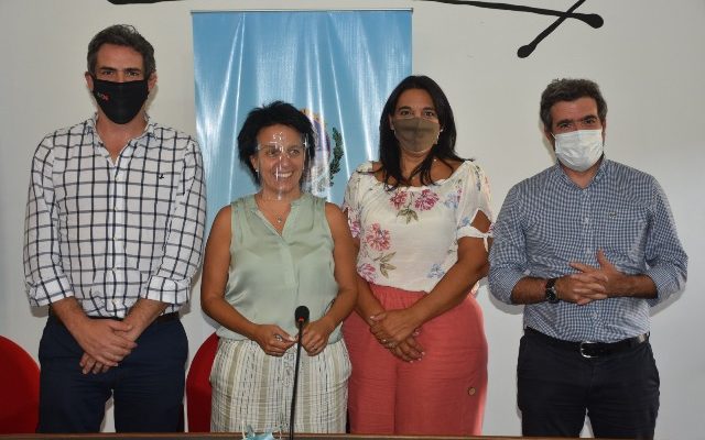 Autoridades de ANDE visitaron Salto y mantuvieron reunión con la directora de Promoción y Desarrollo de la Intendencia