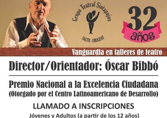 Todavía se está a tiempo para participar de los talleres de teatro que orienta Óscar Bibbó