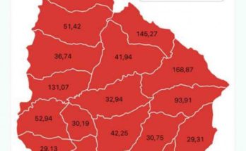 Por primera vez todos los departamentos en zona roja por contagios de COVID