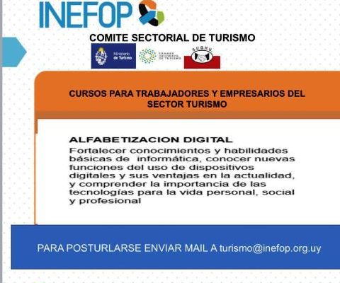 Nuevo curso de Inefop: Informática para trabajadores del sector turístico