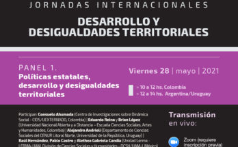 Jornadas internacionales: Desarrollo y desigualdades territoriales Jornadas internacionales: Desarrollo y desigualdades territoriales