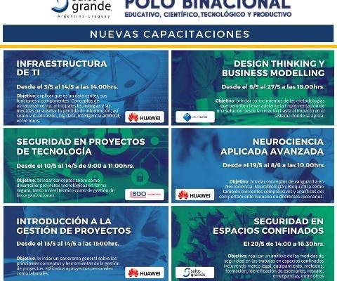 Nuevos cursos del Polo Binacional de Salto Grande, virtuales, gratuitos y masivos