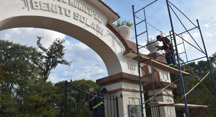 Intendente Andrés Lima dijo que las obras en el Parque Solari avanzan a buen ritmo