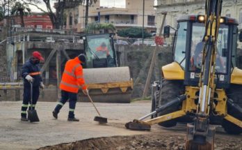 Intendencia trabaja en el talud de acceso al puente de Los Algarrobos