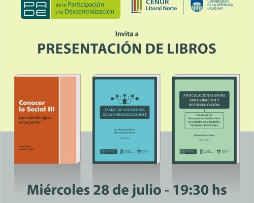 Presentación de tres libros producidos  por el grupo Gepade de la sede Salto Udelar