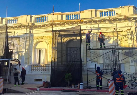 Intendente de Salto junto al diputado Álvaro Lima destacaron la recuperación del Palacio Córdoba