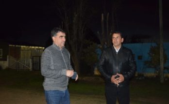 Intendente y director de Servicios Públicos presentaron nueva luminaria Led en Laureles