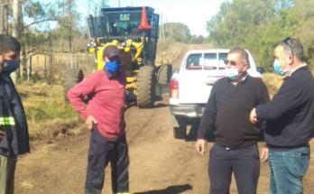 Equipo de Descentralización y diputado Lima recorrieron las obras de caminería en San Antonio