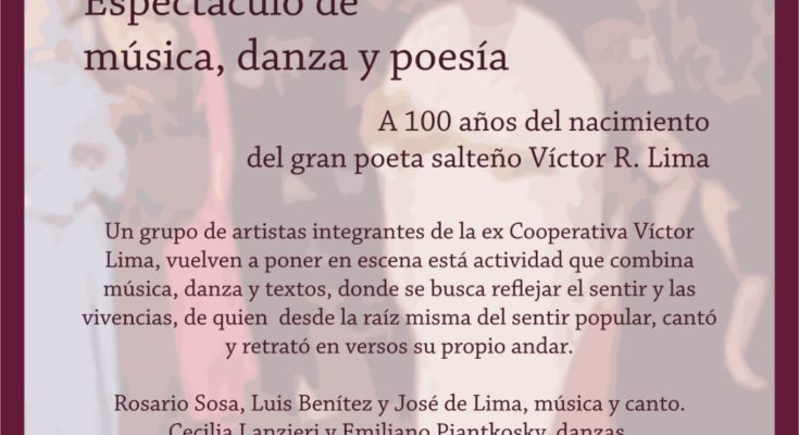 Concierto, danza y poesía a 100 años  de Víctor Lima en la sede Salto Udelar