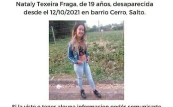 Persona desaparecida: Sigue la búsqueda de Nataly Soledad Texeira Fraga de 19 años