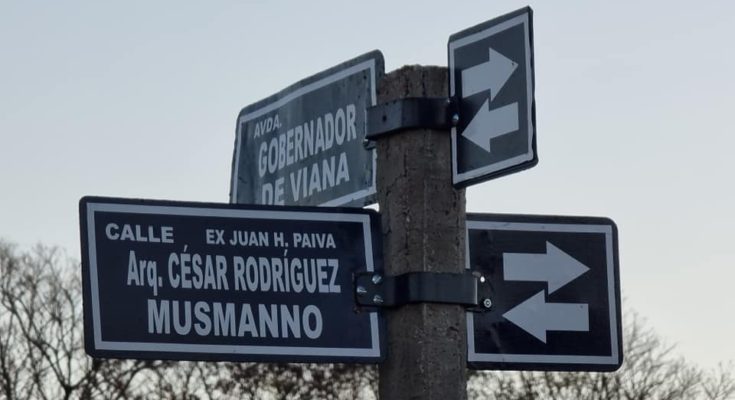 Se designó con el nombre de Arq. César Rodríguez Musmanno, al tramo de Juan H. Paiva desde Gobernador de Viana al Este Se designó con el nombre de Arq. César Rodríguez Musmanno, al tramo de Juan H. Paiva desde Gobernador de Viana al Este