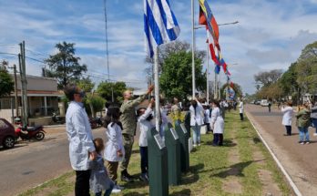 12 de octubre: Se realizó acto en Jardín de las Américas frente al Cuartel Gral. Artigas