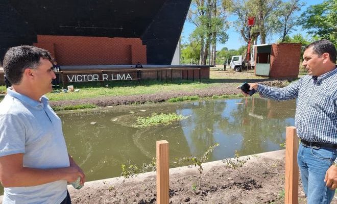 Intendente Lima recorrió el predio del parque Harriague y destacó las mejoras realizadas