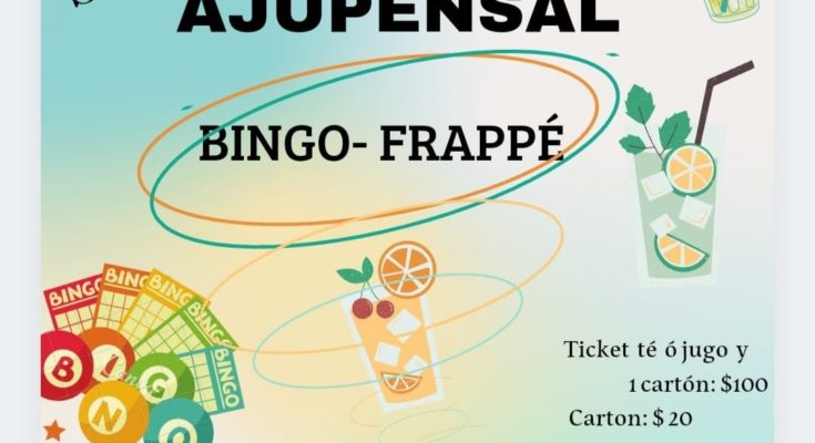 El sábado 13 de noviembre habrá Bingo – Frappé  en  A.JU.PEN.SAL