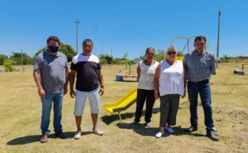 Intendente interino y Director de Servicios Públicos visitaron la Placita recuperada en el Cerro Noroeste