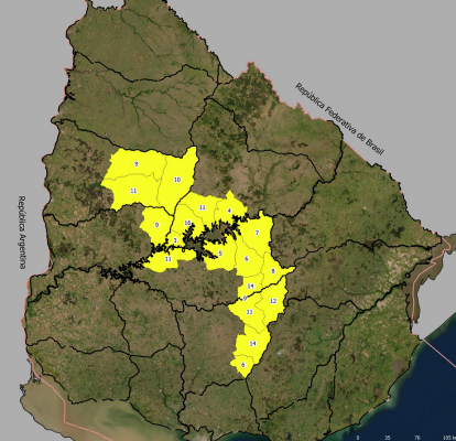 Declaran emergencia agropecuaria para Durazno, Florida, Paysandú, Río Negro y Tacuarembó