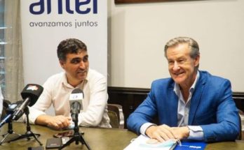 El intendente Andrés Lima recibió al presidente de Antel Gabriel Gurméndez