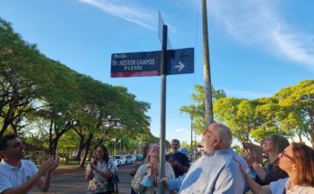 Intendente Lima encabezó el acto de designación de la avenida Dr. Néstor Campos Pierri