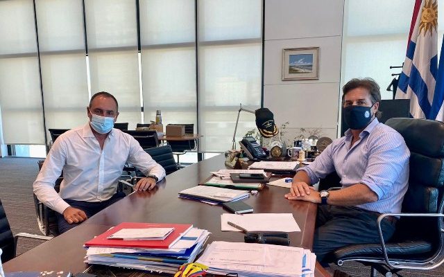 Carlos Albisu planifica el año con el presidente Lacalle Pou