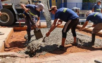 La Intendencia trabaja en la recuperación de paños de hormigón en calle Agraciada