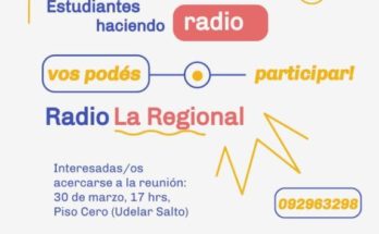 Radio La Regional de la sede Salto Udelar  invita a estudiantes a una reunión
