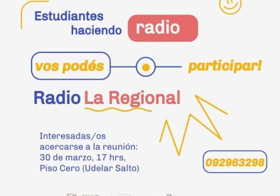 Radio La Regional de la sede Salto Udelar  invita a estudiantes a una reunión