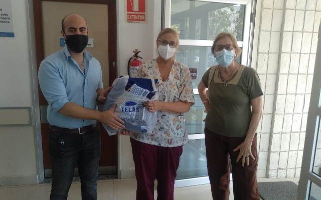 Rotary Club Salto y Rueda Interna donaron telas a CTI neonatal y pediátrico del Hospital Salto