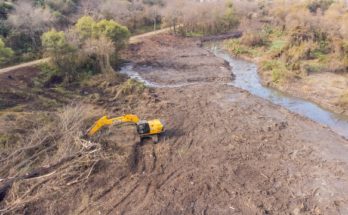 Intendente Lima destacó los buenos resultados por la limpieza y canalización del arroyo Ceibal