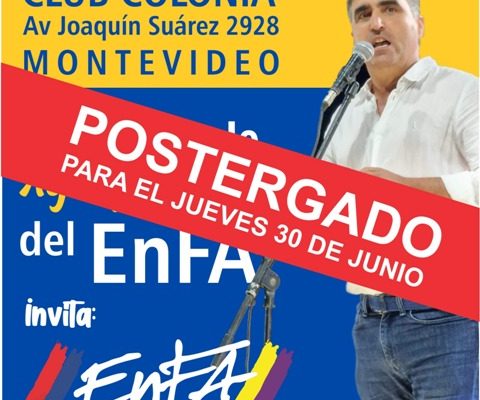 Se posterga acto de Andrés Lima en Montevideo para el 30 de junio