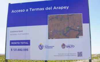 Intendente Lima destacó avance de las obras en el camino de acceso a Arapey