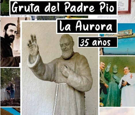 Está disponible el libro en homenaje a los 35 años de la gruta del Padre Pío de La Aurora