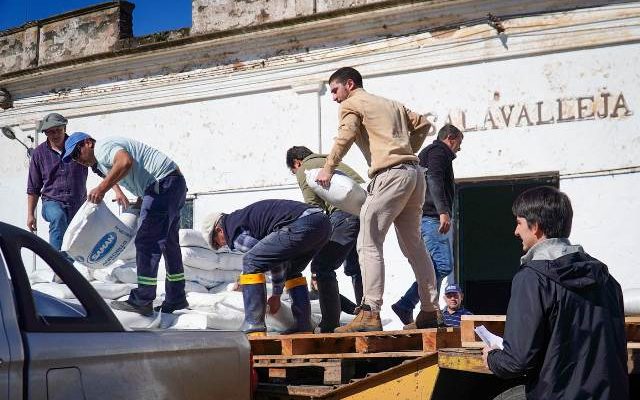 Intendencia de Salto y Ministerio de Ganadería entregan ración a productores locales