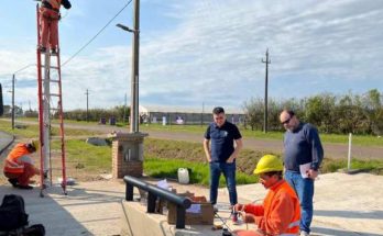 Andrés Lima recorrió la nueva ciclovía donde se instalan luminarias Led