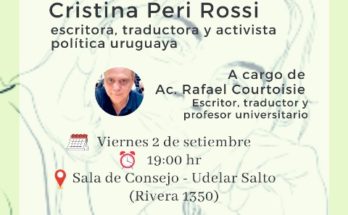 Conferencia sobre Cristina Peri Rossi a cargo de Rafael Courtoisie en Udelar Salto