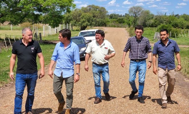 Autoridades de la Intendencia, diputado Lima y alcalde Zuliani recorrieron obras de mejoras viales en Belén