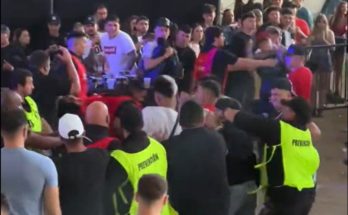 Fiesta en la rambla de Montevideo terminó con disturbios, botellazos, lesionados y robos