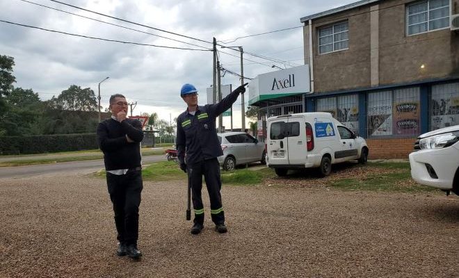 Intendencia de Salto continúa con la instalación de luminarias Led en barrio Burton