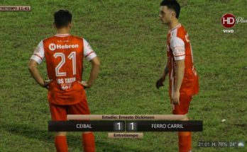 Ceibal y Ferro Carril empataron 1 a 1 en el complemento de segunda fecha de la Divisional A