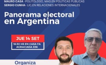 La Comisión Electoral del FA Salto invita al Conversatorio: «Panorama Electoral en Argentina»