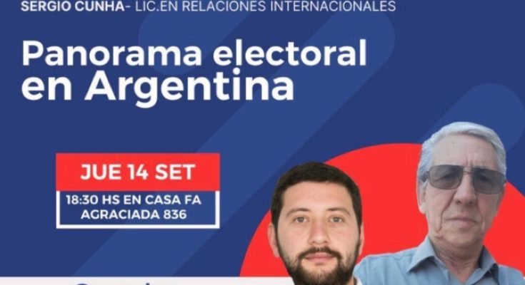 La Comisión Electoral del FA Salto invita al Conversatorio: «Panorama Electoral en Argentina» La Comisión Electoral del FA Salto invita al Conversatorio: «Panorama Electoral en Argentina»