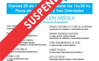 Se posterga para el viernes 27 de octubre la celebración del Mes Del Adulto Mayor en Plaza Treinta y Tres
