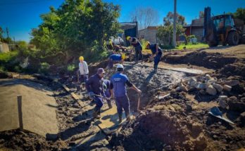 Intendencia de Salto construye nueva alcantarilla en barrio Patulé
