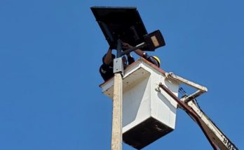 Intendente y Director de Servicios Públicos destacan colocación de iluminación de última generación