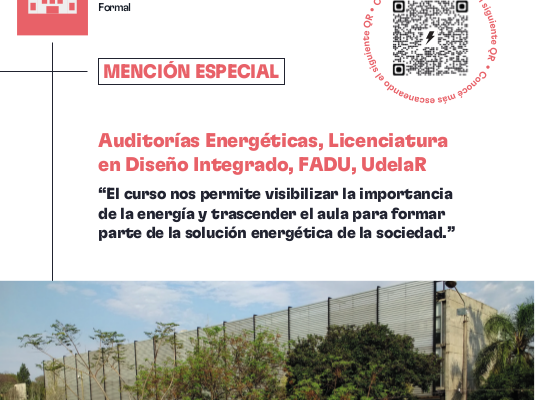 Licenciatura de Diseño Integrado de la sede Salto Udelar obtiene Mención especial en Premio Nacional de Eficiencia Energética