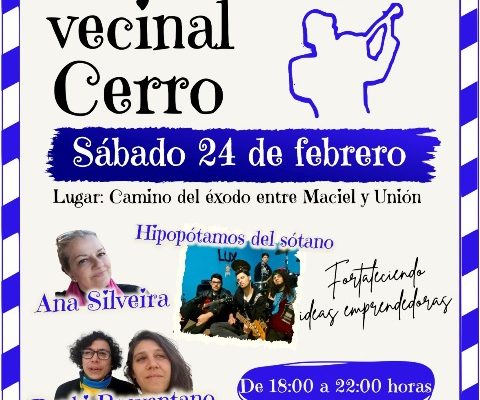 Este sábado 24 de febrero: Feria vecinal Cerro “Ruben Papino Ciocca”