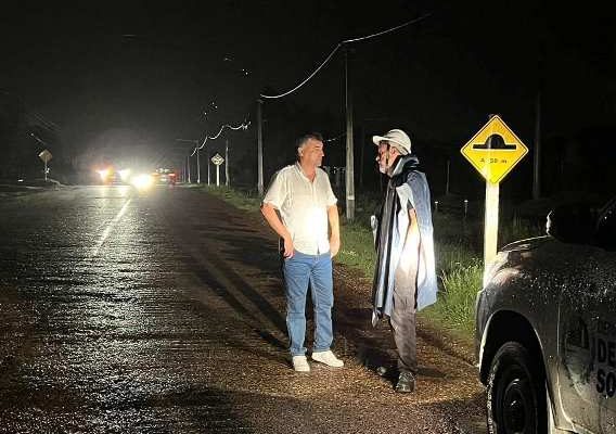 Intendente Andrés Lima recorrió la ciudad tras el temporal del miércoles